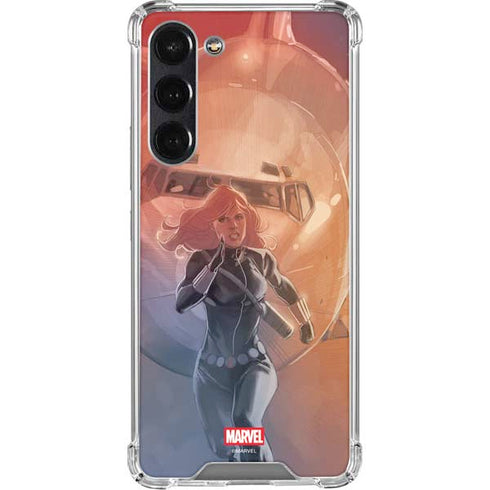 Marvel Black Widow Running Galaxy S24 FE Clear Case